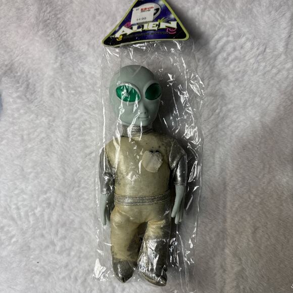 Gemmy Glow In The Dark Talking Alien New In Bag 1996 KB Toys Tag Needs Battery - Picture 1 of 3